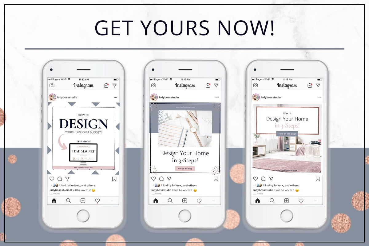 Social Media & Pinterest Rose Gold, a Social Media Template by Lady Boss Studio (Photo 6 of 6)