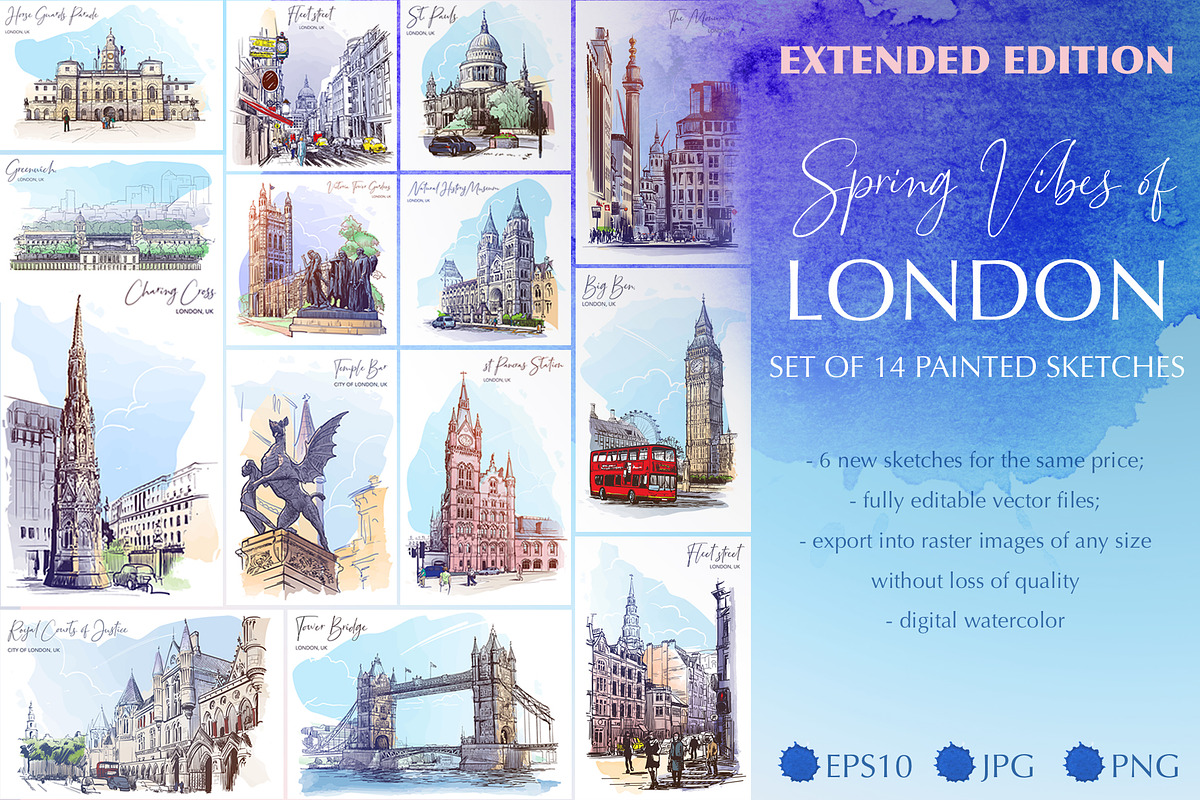 Spring Vibes of London, a Person Illustration by AntonPix Studio (Photo 1 of 10)