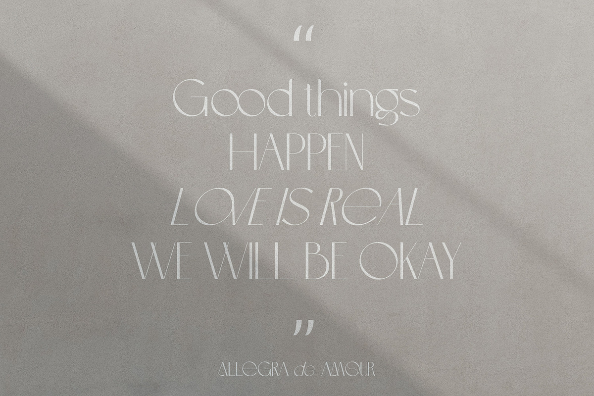 Allegra de Amour - Display, a Sans Serif Font by Typetemp Studio (Photo 10 of 22)