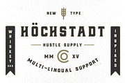 Höchstadt, a Font by Hustle Supply Co. (Thumbnail 1 of 5)