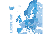 High Detailed Political Europe Map, an Illustration by ilynx (Thumbnail 1 of 8)