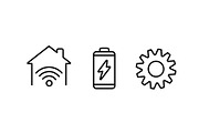 Line art set of technology icons set, an Outline Icon by Elen_Art (Thumbnail 4 of 4)