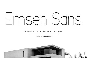 Emsen Thin Sans Serif Font