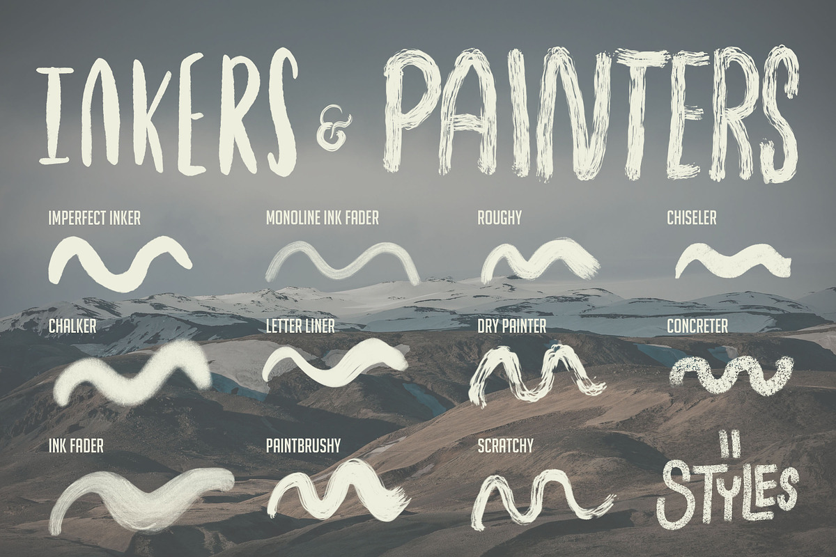 Procreate Lettering Brushes, a Brush Add-On by Zach Terrell Design (Photo 3 of 4)