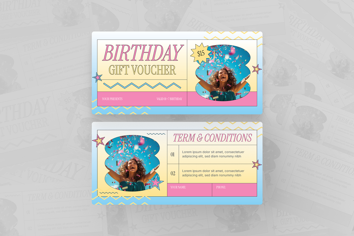 Birthday Gift Voucher, a Print Template by Annora Studio (Photo 4 of 6)