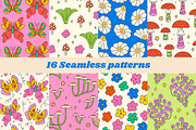 Retro Groovy | Cliparts & Patterns, an Object Graphic by Felizabeth Design (Thumbnail 8 of 9)