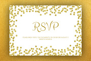 Gold Glitter Wedding Invite Package, a Stationery Template by BF Studios (Thumbnail 3 of 4)