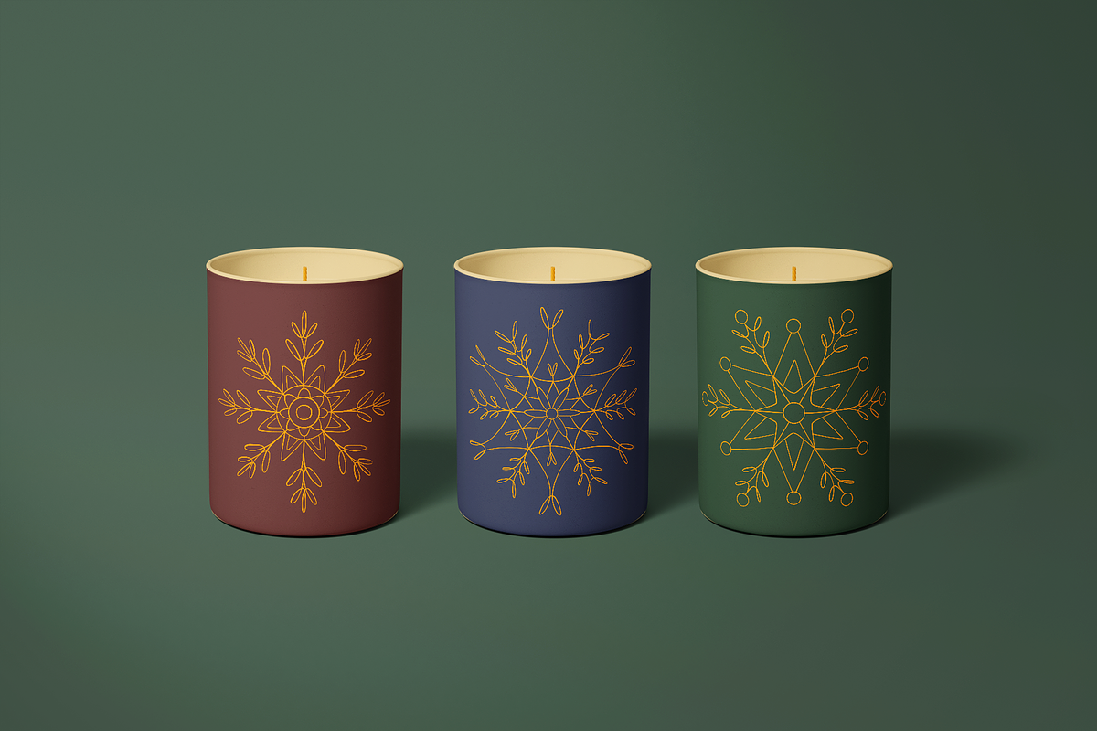 Snowflakes - line art illustrations, an Illustration by Anna.Klets (Photo 10 of 10)