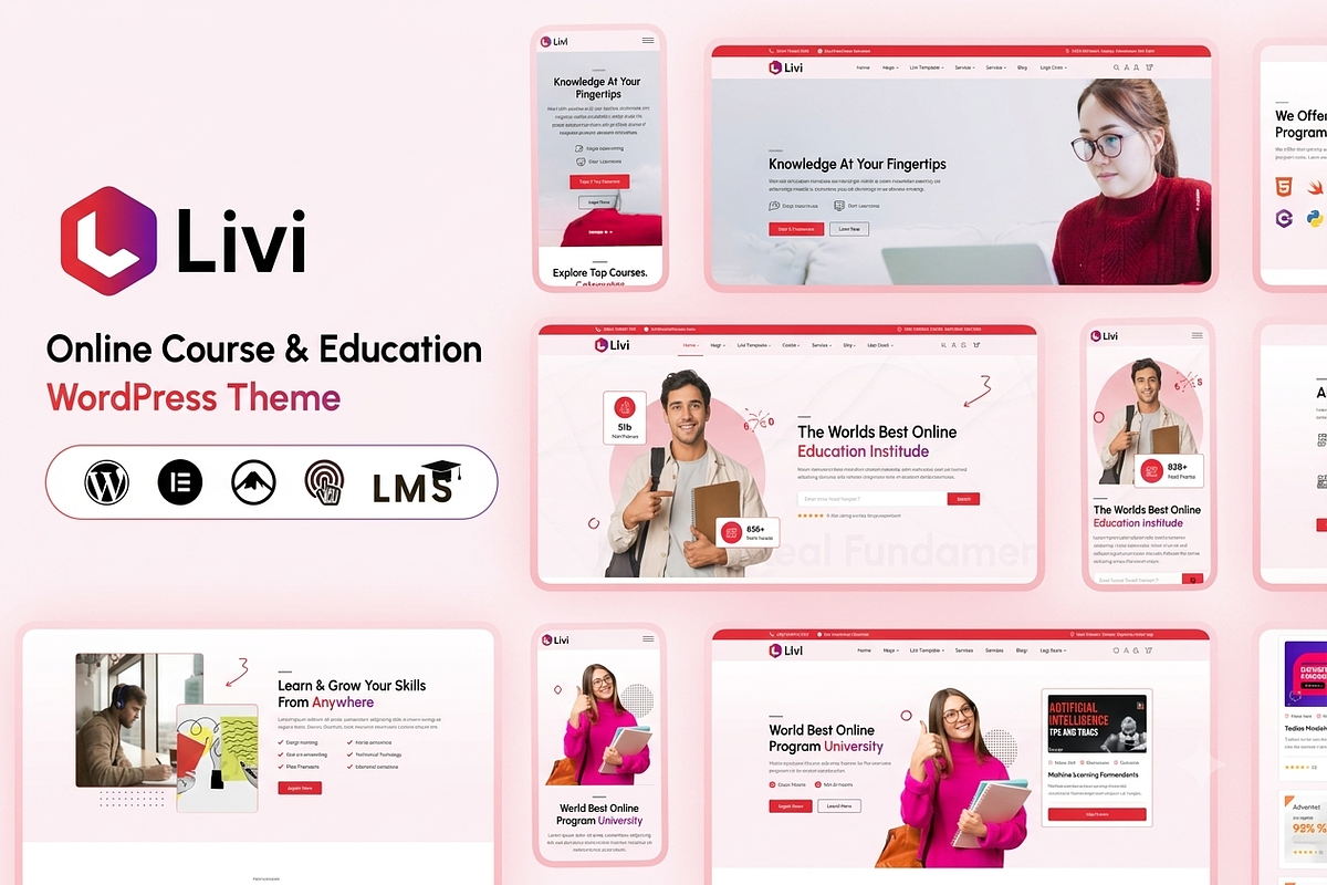 Livi - Education WordPress Theme, a WordPress Template by ThemesRain (Photo 1 of 3)