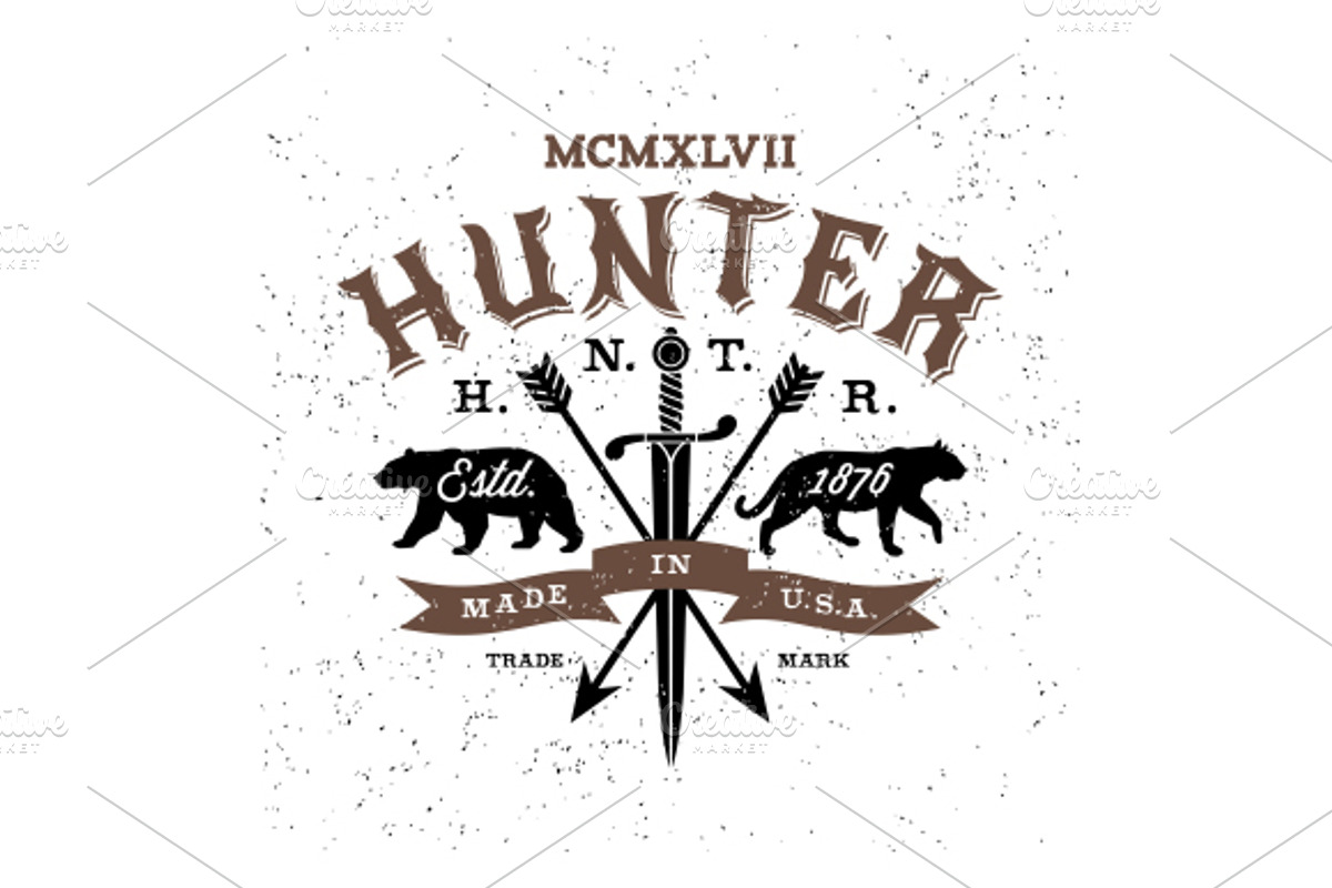 Vintage Label Hunter, a Branding & Logo Template by Ezepov (Photo 2 of 2)