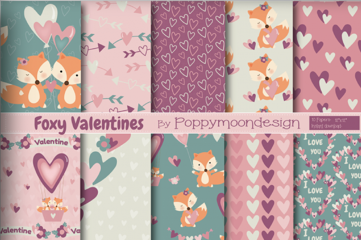 LOVE /Valentine bundle, an Illustration by Poppymoondesign (Photo 18 of 23)