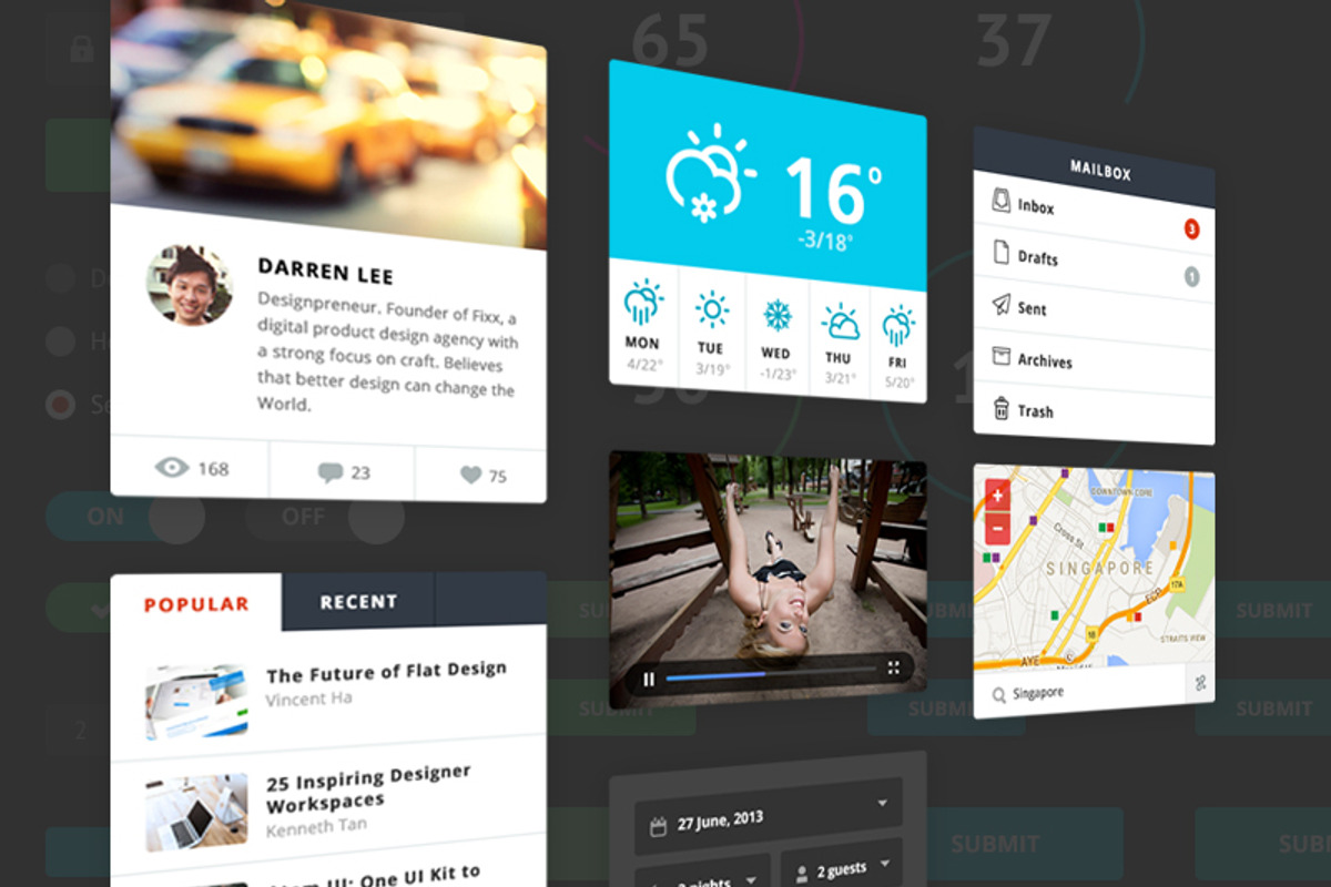 Atom UI, an UI Kit Template by Fixx (Photo 1 of 5)