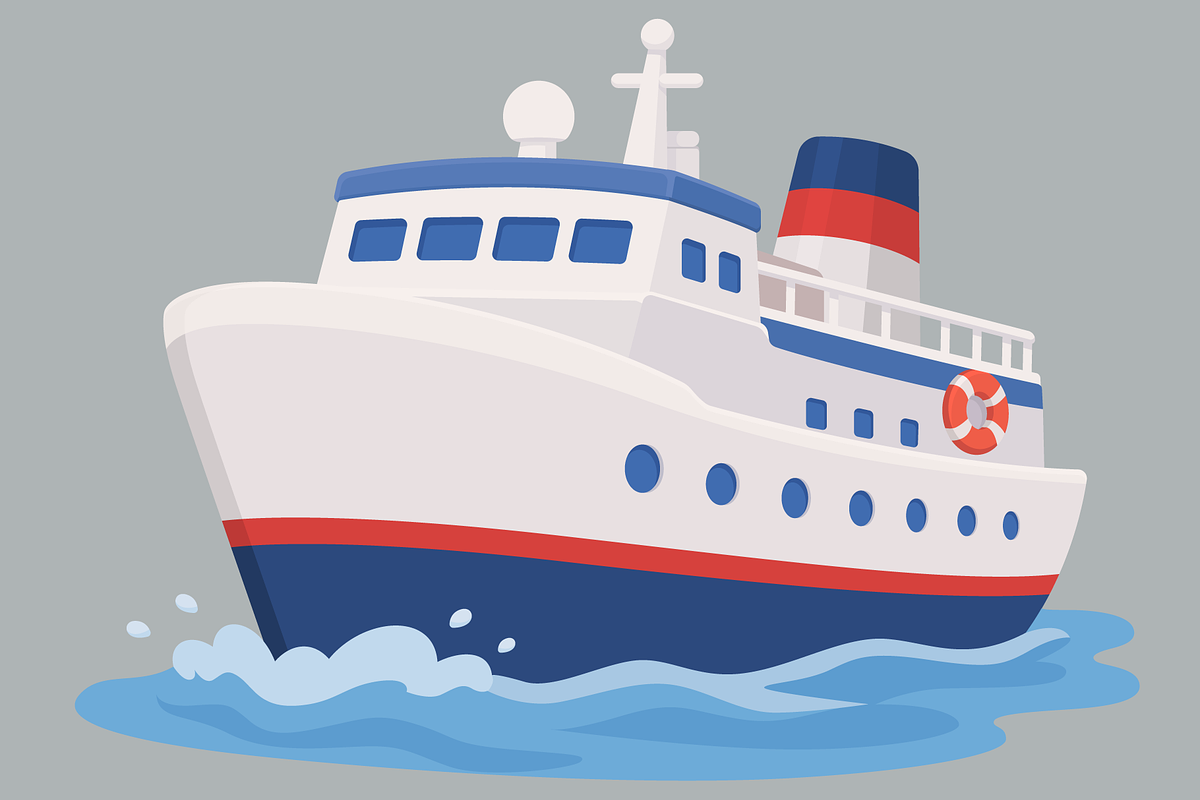 Cruise Boat Transportation, a Transportation Illustration by Artpon Illustration (Photo 3 of 3)