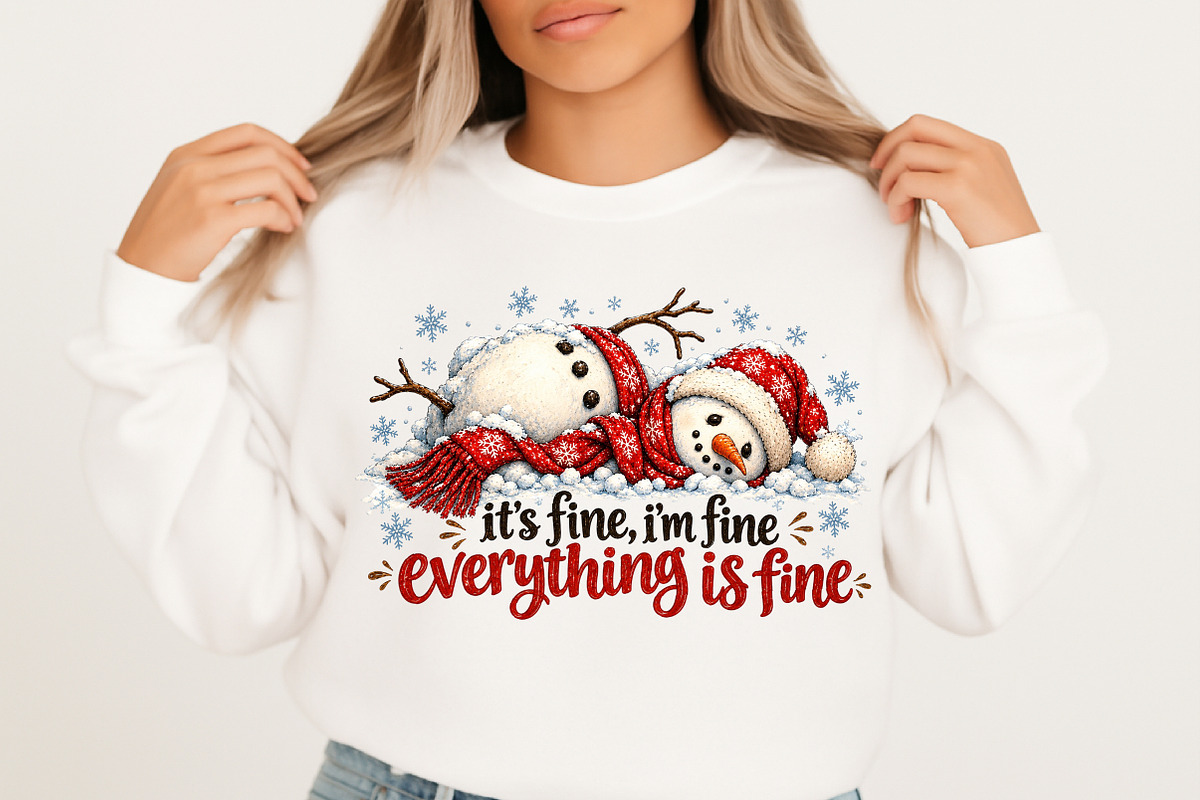 Funny Snowman Christmas PNG, a Seasonal Illustration by Craft Nest (Photo 2 of 6)