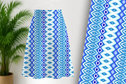 Blue Ethnic Geometric Seamless Repea, a Pattern Graphic by Sharon Schwalbe (Thumbnail 3 of 7)