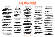 135 Vector Brushes for Illustrator, a Brush Add-On by Struvictory.art (Thumbnail 3 of 7)