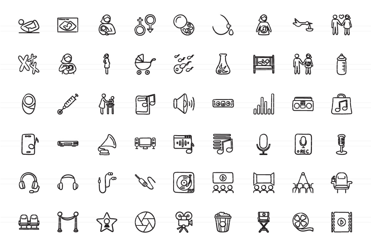 2100 Hand drawn vector icons, an Outline Icon by Visual Generation (Photo 19 of 43)