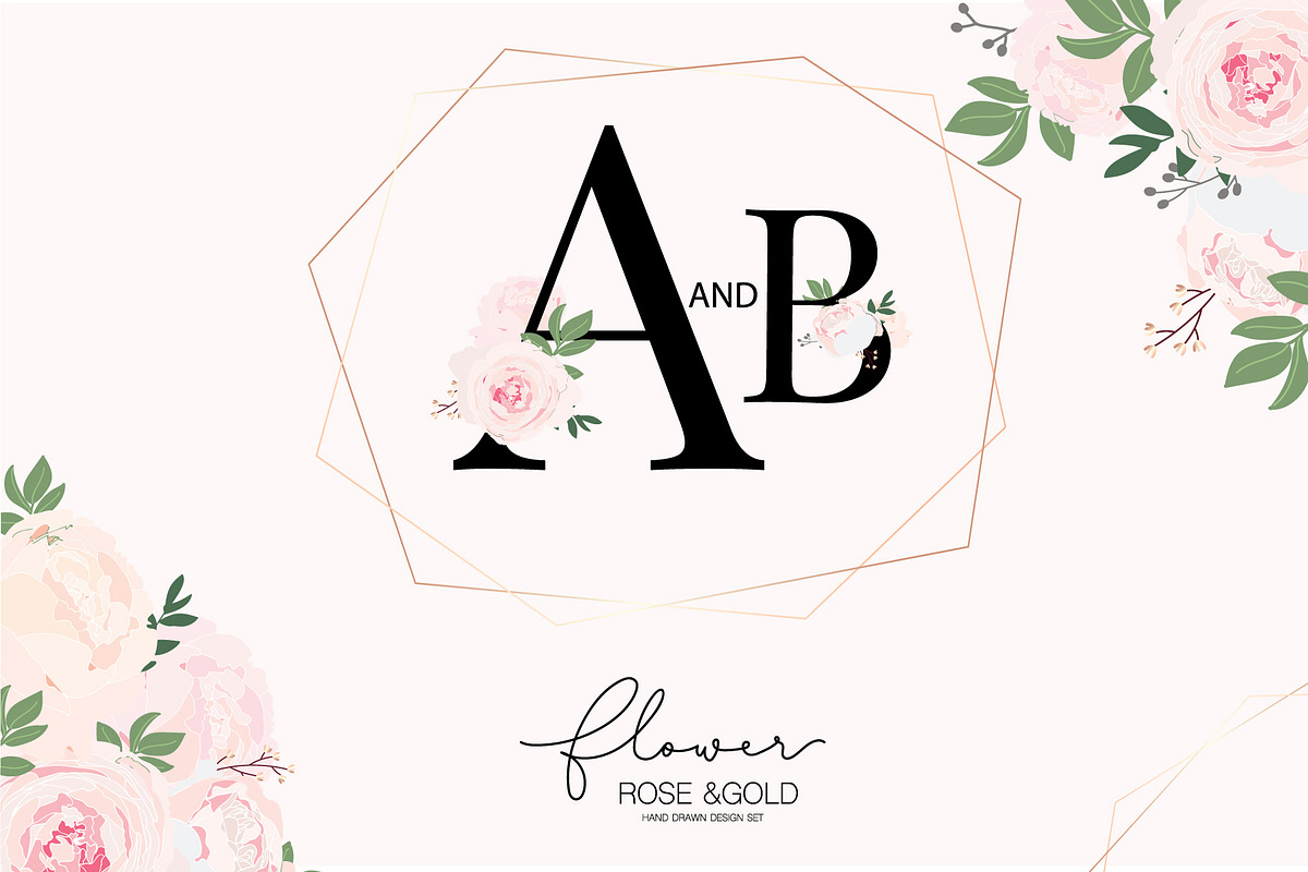 Rose Gold Wedding DIY Bundle Set, a Decorative Illustration by MooBeer (Photo 1 of 8)
