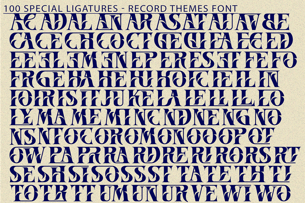 Record Themes - Elegant Font, a Serif Font by 177Studio (Photo 8 of 8)
