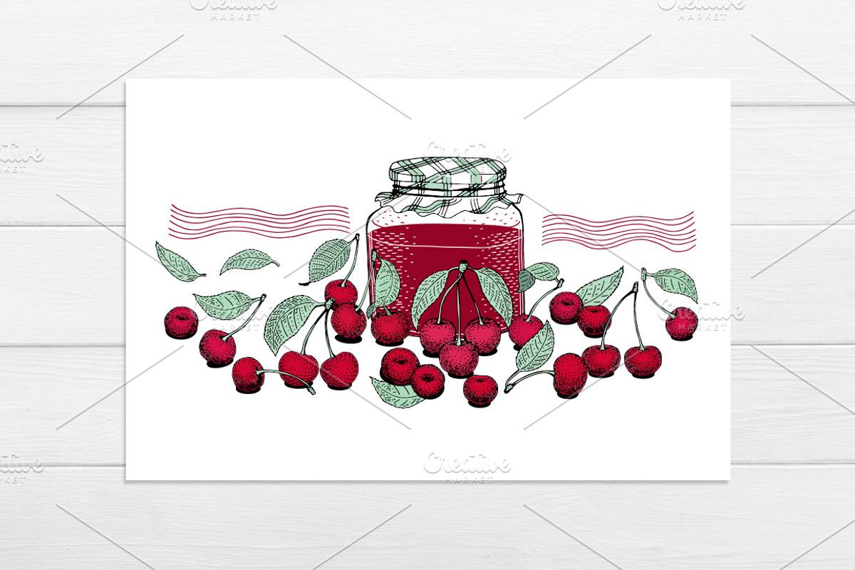 Cherry Vector Collection, a Food Illustration by Lubov Illustrations Shop (Photo 5 of 7)