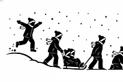 Winter Snow Silhouettes feature, an Illustration by Amazin_art (Thumbnail 19 of 42)