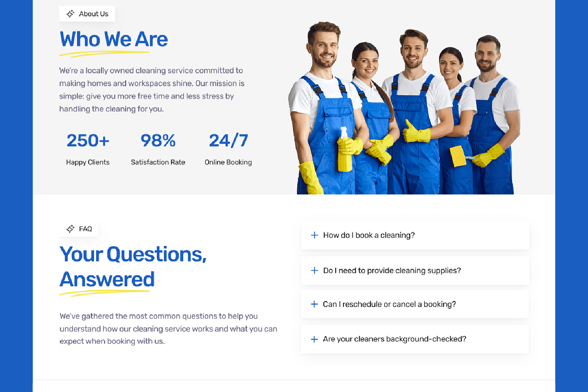 Cleansa - Cleaning Service Website preview 3