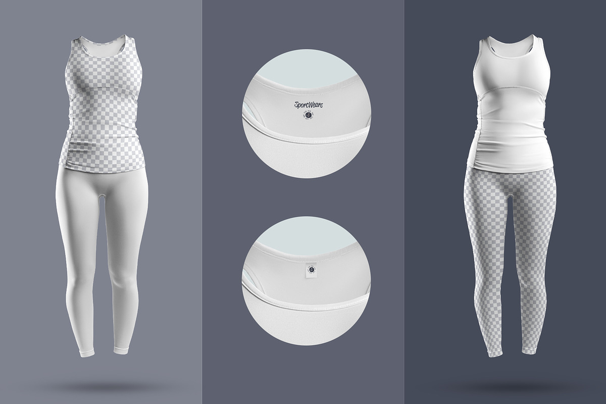 6 Mockups Tank Top and Leggings, a Shirt Mockup by Grow Design Craft Studio (Photo 5 of 6)