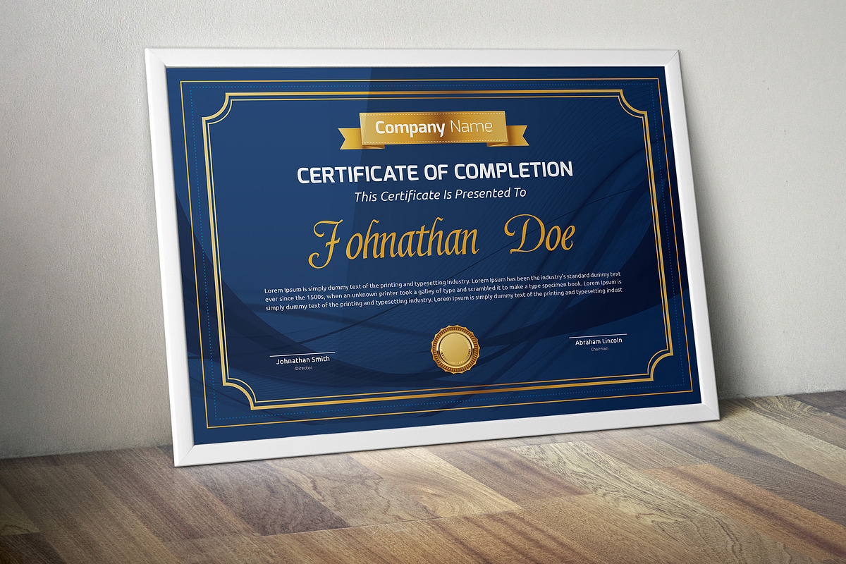 Certificate Word | PSD | AI, a Stationery Template by Curve Design (Photo 1 of 3)