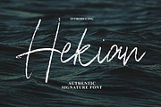 Hekian Signature Brush, a Handwritten Font by Eltypesstudio (Thumbnail 1 of 12)
