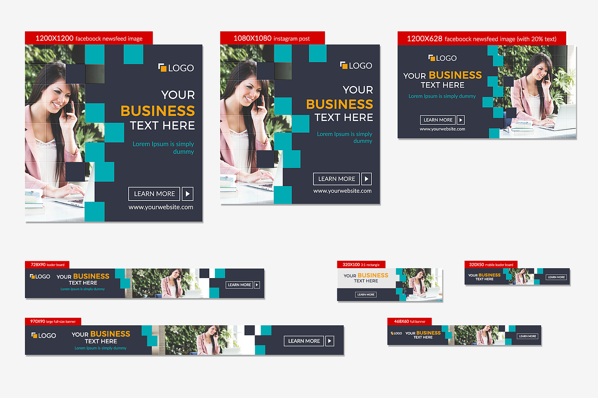 Multipurpose Banners, a Social Media Template by Kalash