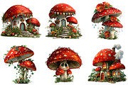 Whimsical Forest Mushroom Clipart, an Illustration by DreamArtGraphic (Thumbnail 4 of 5)