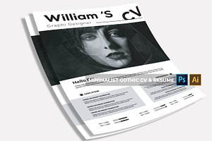 Minimalist Gothic CV & Resume