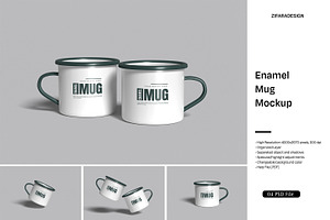 Enamel Mug Mockup, a Product Mockup by ZifaraDesign