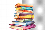 Stack of Books PNG, an Object Illustration by PaintPixelCo (Thumbnail 6 of 6)