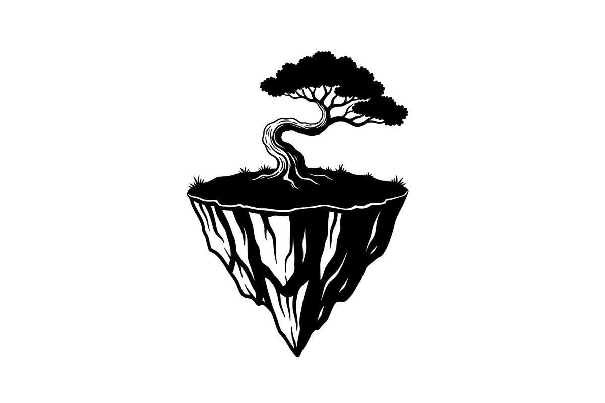 50 Floating Island Bonsai Vector Bun, an Illustration by Designs_River (Photo 37 of 51)