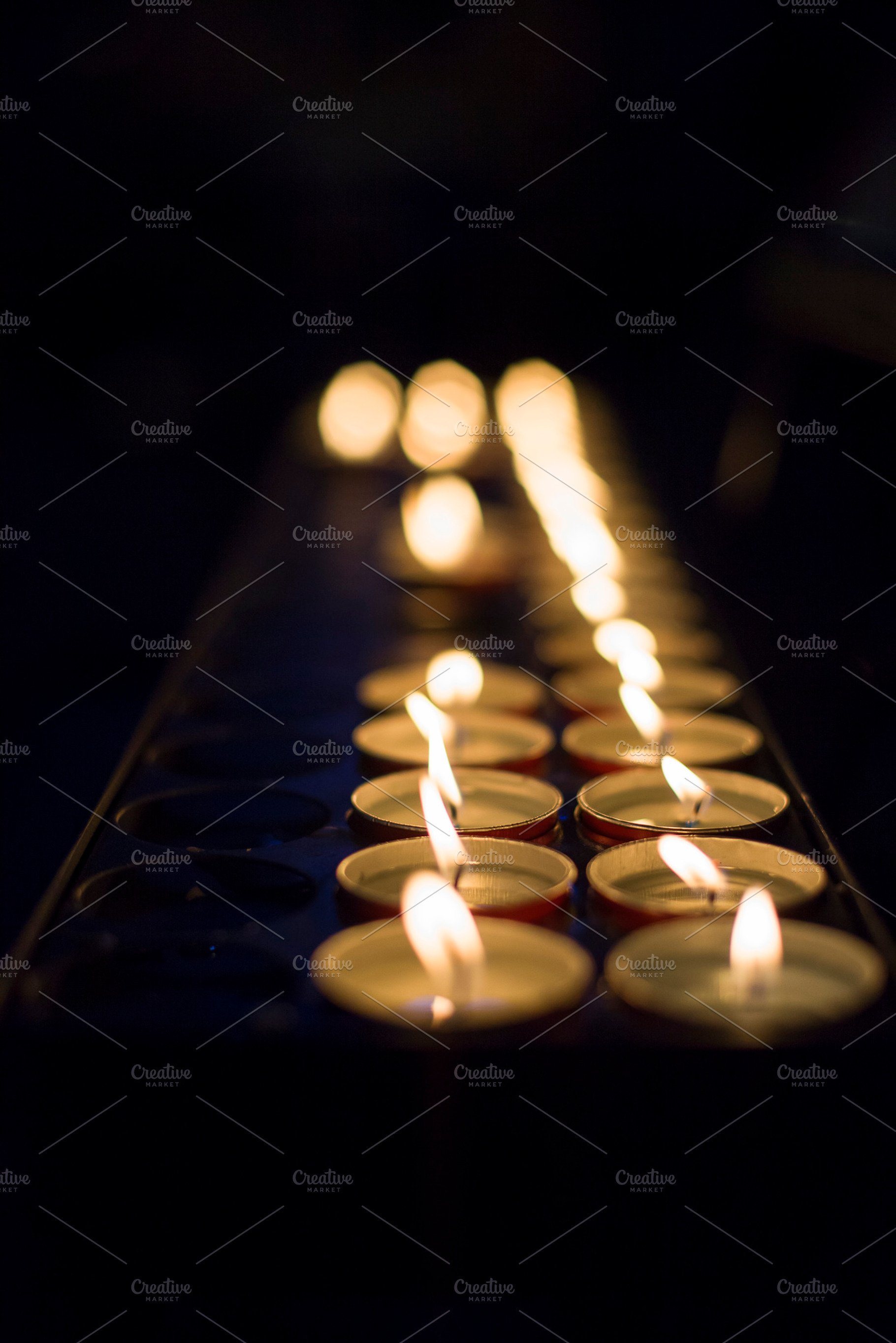Wax Candlelights Giving Light In The