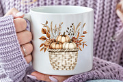 Watercolor Neutral Autumn Clipart, an Illustration by Rose Art (Thumbnail 6 of 7)