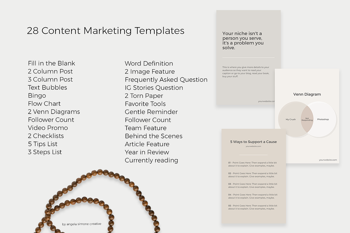 Pinterest Content Marketing Template, a Social Media Template by angela simone creative (Photo 3 of 22)