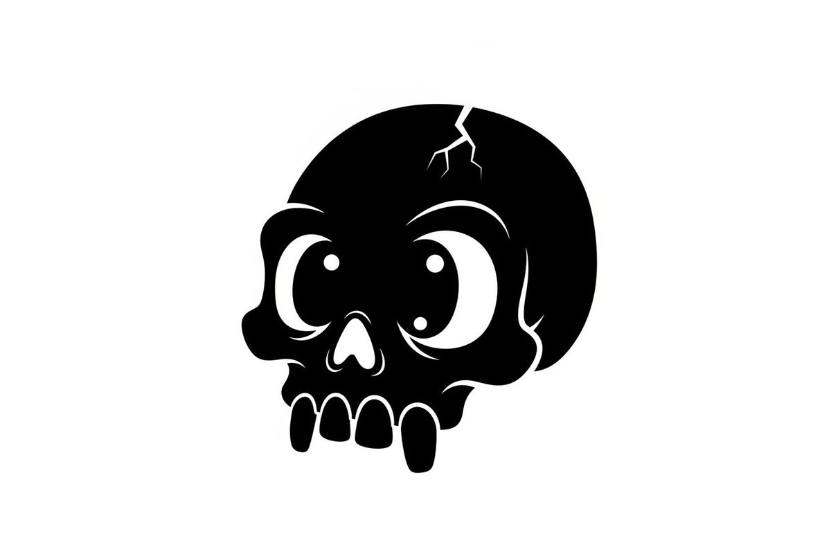 Skull & Crossbones Silhouette Vector, an Illustration by jahid234 (Photo 44 of 51)