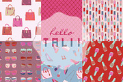 City Girl Fashion Set Digital Paper, a Pattern Graphic by Hello Talii (Thumbnail 3 of 3)