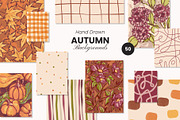 Hand Drawn Autumn Backgrounds, a Background Graphic by Yuliia Lashevska (Thumbnail 1 of 10)