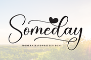 Someday | Script Font, a Handwritten Font by Scratchones (Thumbnail 1 of 9)