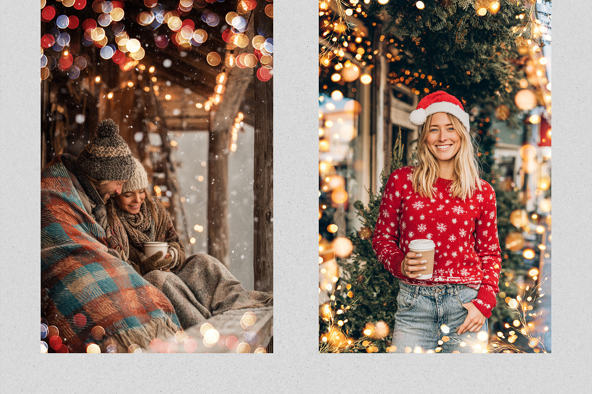 Christmas Bokeh Lights Overlays, a Texture Graphic by PhotoSpirit (Photo 6 of 8)