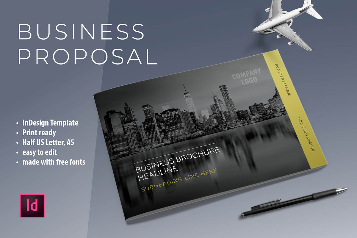 Business Brochure InDesign Template, a Brochure Template by R-studio (Photo 1 of 9)