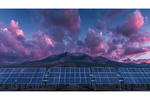 A panoramic view of solar panels and, an Industrial Photo by ZinetroN