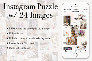 Beautiful Instagram Puzzle Template