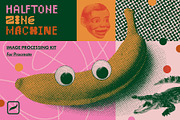Halftone Zine Machine for Procreate, a Brush Add-On by True Grit Texture Supply (Thumbnail 1 of 10)
