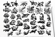 Sea Animal Procreate Brushes Stamps, a Brush Add-On by LaurenceVArtiste (Thumbnail 5 of 8)