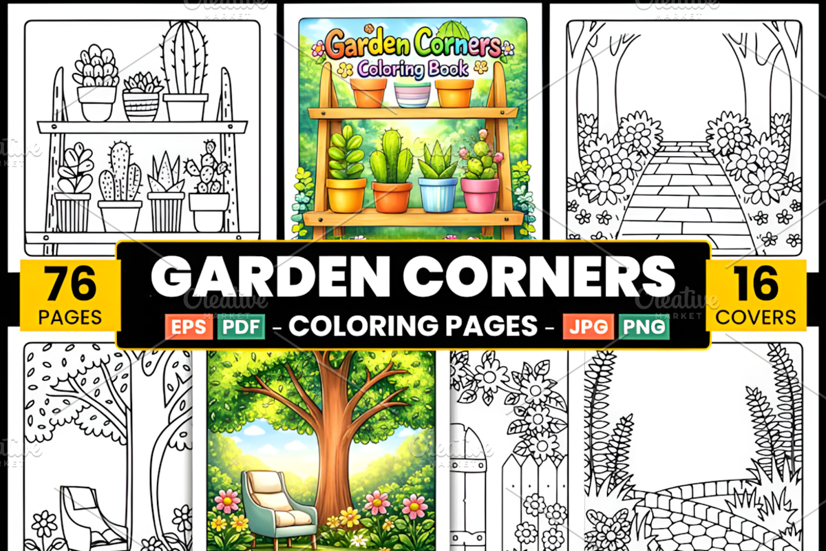 Garden Corners Bold Easy, a Decorative Illustration by Design Station (Photo 1 of 3)