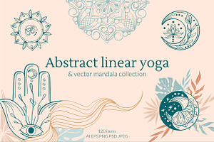 Abstract linear Yoga&vector mandala